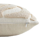 In Full Bloom 18 x 18" Tufted Cushion - Ivory