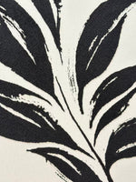 In Full Bloom Bold Black Leaf Wall Art - Ivory, Black