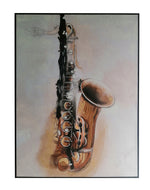 In Harmony Textured Abstract Saxophone Art