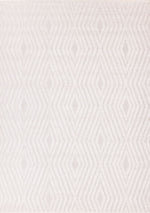Seraphina 6'7" x 9'6" Diamond Trellis Design Area Rug - White