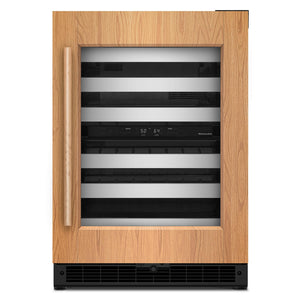 KitchenAid Refroidisseur à vin 5,0 pi³ sous le comptoir prêt pour panneau personnalisé – KUWR324SPA