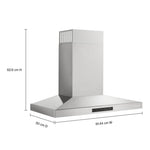 KitchenAid® Stainless Steel 36" 400 CFM Wall-Mount Canopy Hood - KVWC736SSS
