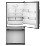 KitchenAid 30" 19.0 Cu. Ft. PrintShield Stainless Steel Freestanding Bottom Mount Refrigerator - KRBR130SPS