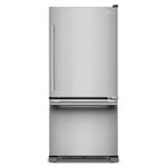 KitchenAid 30" 19.0 Cu. Ft. PrintShield Stainless Steel Freestanding Bottom Mount Refrigerator - KRBR130SPS