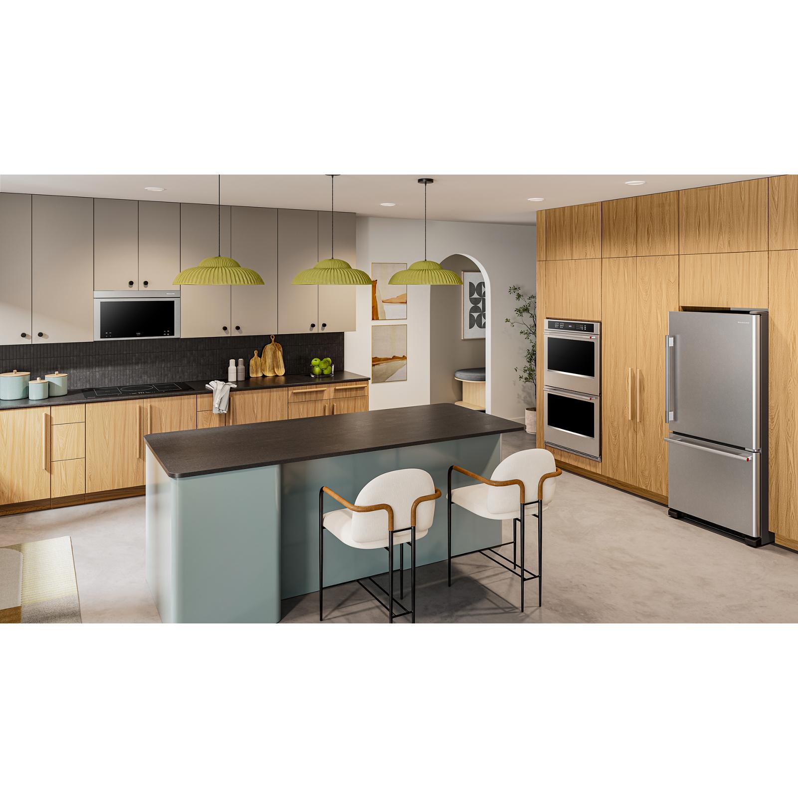 KitchenAid 30" 19.0 Cu. Ft. PrintShield Stainless Steel Freestanding Bottom Mount Refrigerator - KRBR130SPS