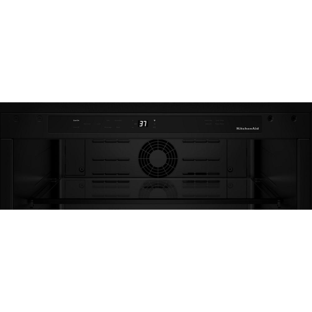 KitchenAid 24" 5.0 Cu. Ft. Black Cabinet/Stainless Doors Undercounter Refrigerator - KURR124SSB