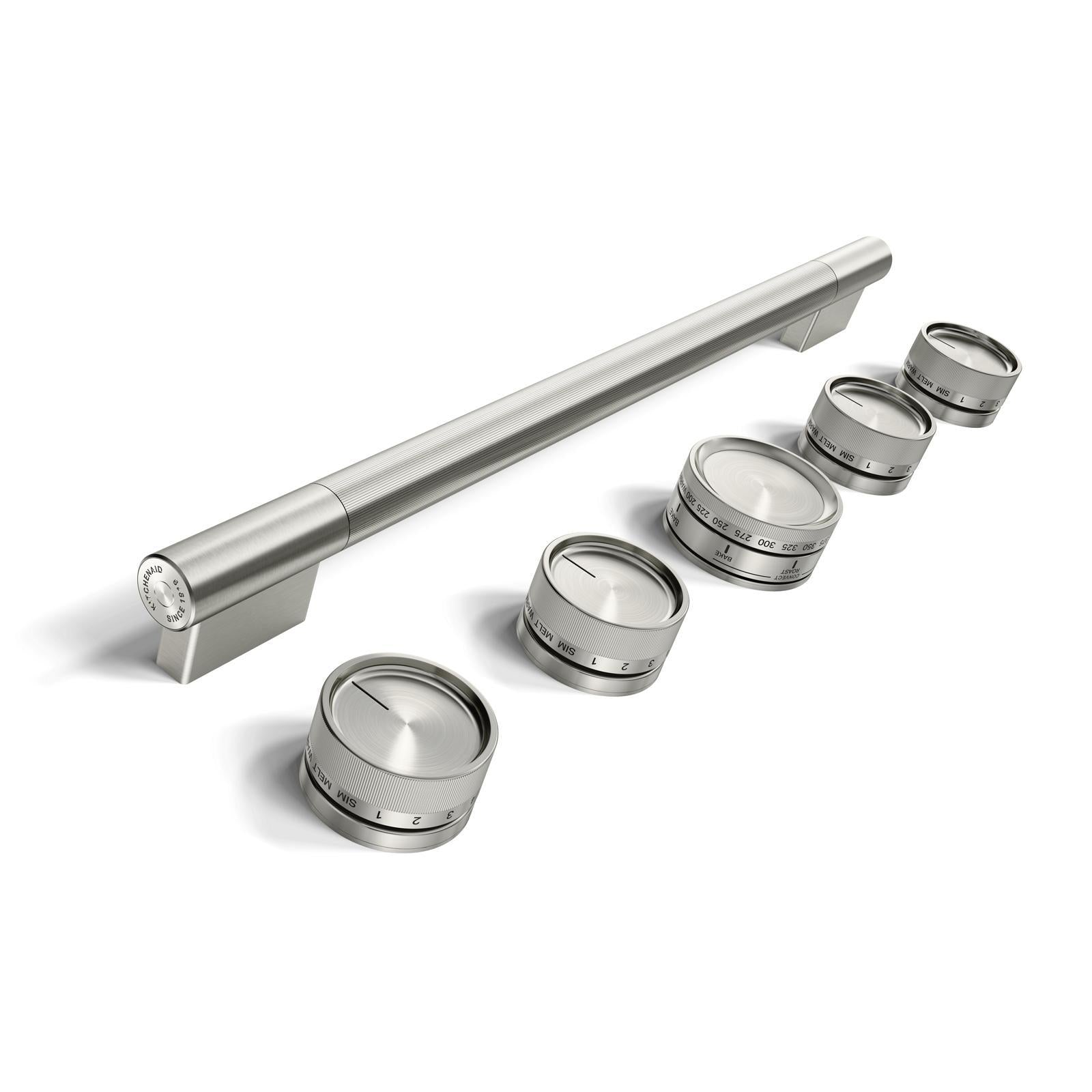 KitchenAid Stainless Steel Handle and Knob Hardware Accessory Kit for 30" Commercial-Style Induction Range - W11774736