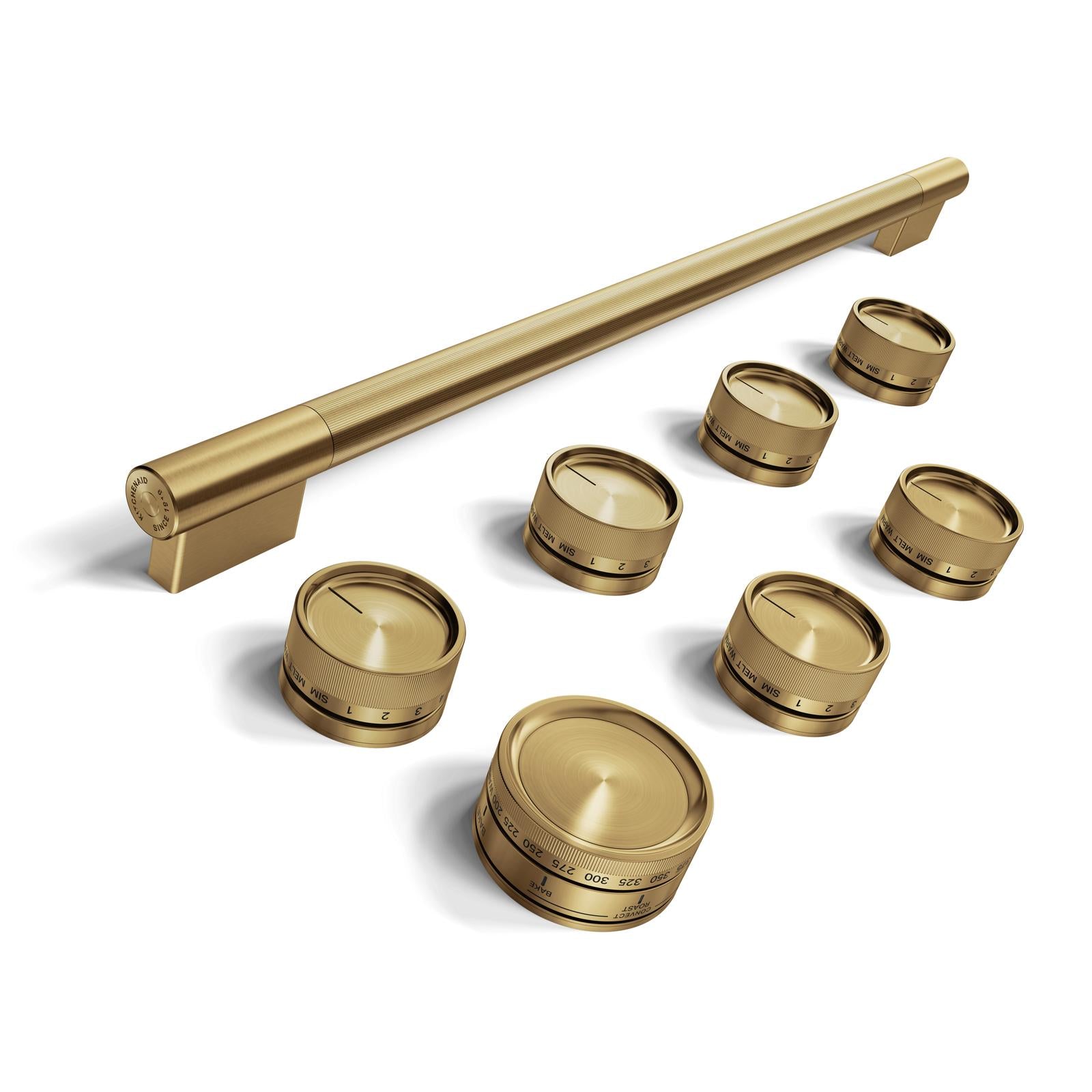 KitchenAid Brass Handle and Knob Hardware Accessory Kit for 36" Commercial-Style Induction Range - W11774742