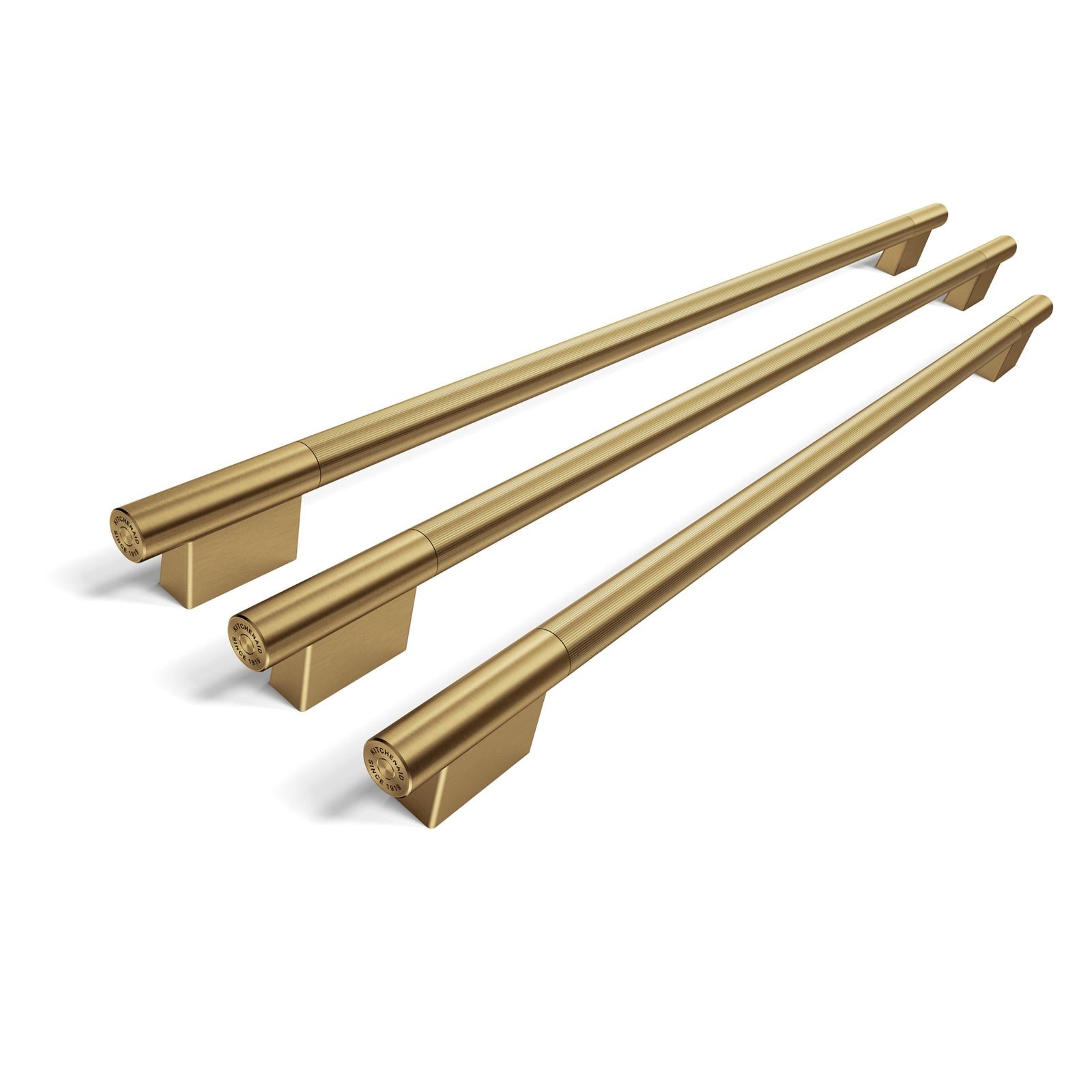 KitchenAid Brass Handle Hardware Accessory Kit for 42" Built-In French Door Bottom Mount Refrigerator - W11777175