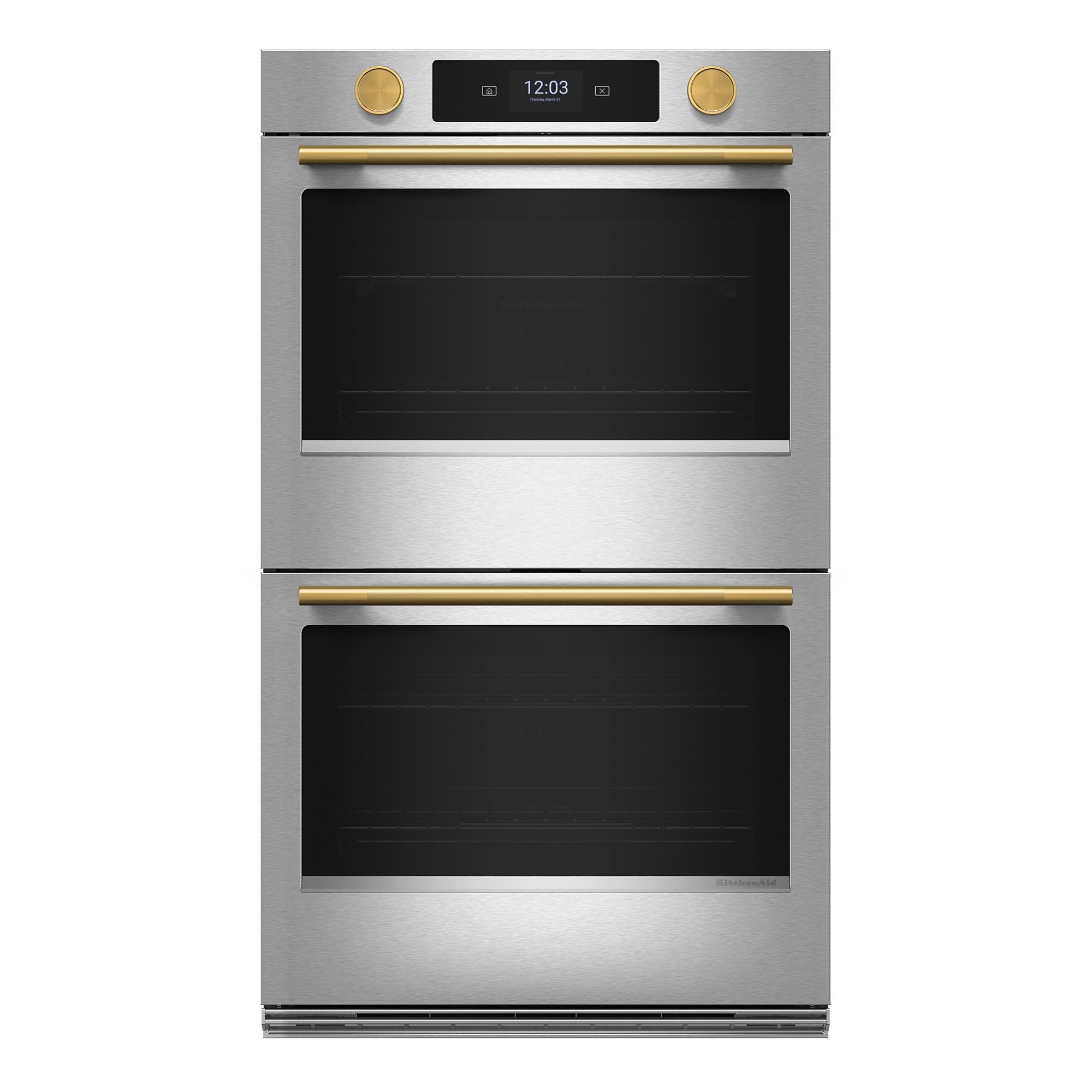 KitchenAid Brass Handle and Knob Hardware Accessory Kit for 30" Double Wall Oven & Microwave Combo - W11774418