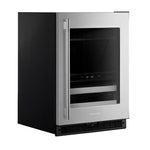KitchenAid 24" 5.0 Cu. Ft. Black Cabinet with Stainless Steel Doors Undercounter Refrigerator - KUBR524SSB