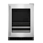 KitchenAid 24" 5.0 Cu. Ft. Black Cabinet with Stainless Steel Doors Undercounter Refrigerator - KUBR524SSB