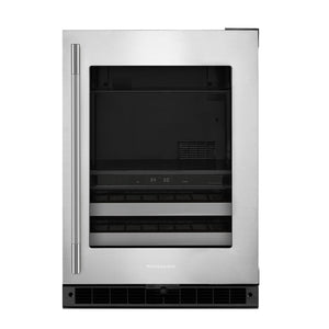 KitchenAid Refroidisseur à boissons 5,0 pi³ sous le comptoir acier inoxydable avec caisson noir – KUBR524SSB