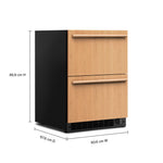 KitchenAid 24" 4.2 Cu. Ft. Panel-Ready Undercounter Double-Drawer Refrigerator - KUCT524SPA