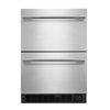 KitchenAid Réfrigérateur 4,3 pi³ à deux tiroirs sous le comptoir acier inoxydable avec caisson noir – KUCT524SSB