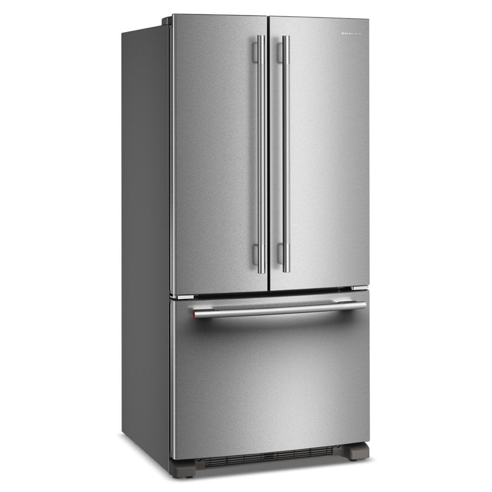 KitchenAid 33" 22.0 Cu. Ft. PrintShield Stainless Steel Standard Depth French Door Refrigerator - KRFF333SPS