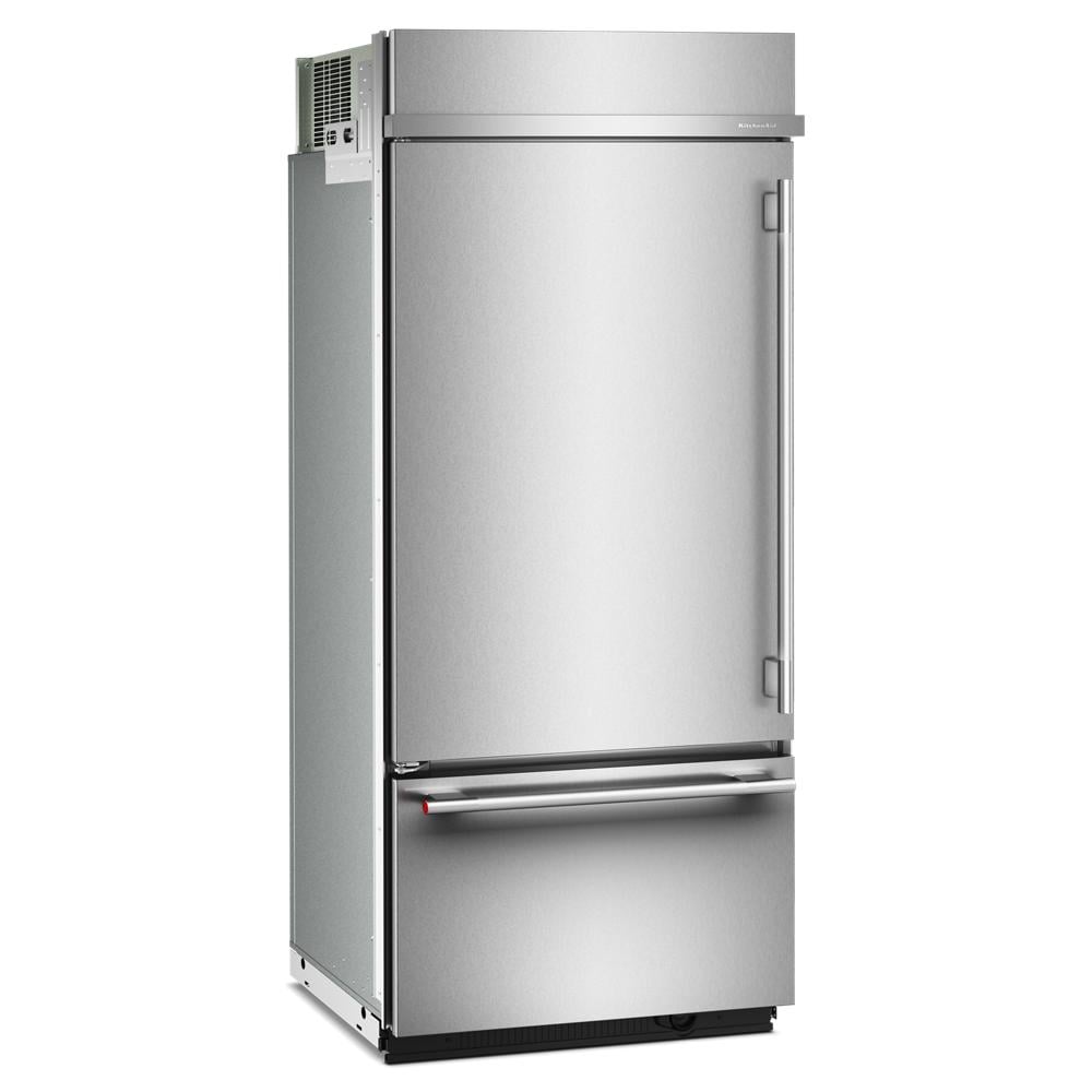 KitchenAid 36" 20.8 Cu. Ft. PrintShield Stainless Steel Built-In Bottom Mount Refrigerator - KBBL336SPS