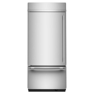KitchenAid Réfrigérateur 20,8 pi³ encastré de 36po avec congélateur en bas acier inoxydable PrintShield™ – KBBL336SPS