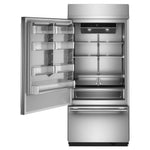 KitchenAid 36" 20.8 Cu. Ft. PrintShield Stainless Steel Built-In Bottom Mount Refrigerator - KBBL336SPS