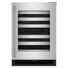 KitchenAid Refroidisseur à vin 5,0 pi³ sous le comptoir acier inoxydable avec caisson noir – KUWR324SSB