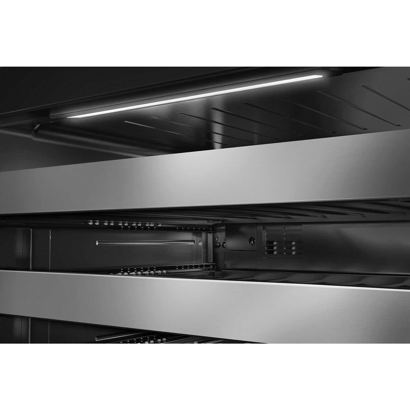 KitchenAid 24" 5.0 Cu. Ft. Black Cabinet with Stainless Steel Doors Undercounter Refrigerator - KUWR324SSB