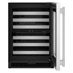 KitchenAid 24" 5.0 Cu. Ft. Black Cabinet with Stainless Steel Doors Undercounter Refrigerator - KUWR324SSB