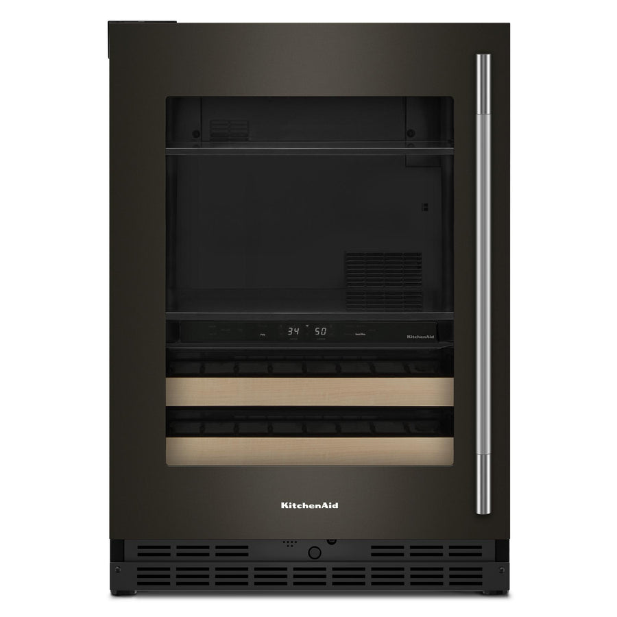 KitchenAid 24" 5.0 Cu. Ft. Black Ore Undercounter Refrigerator - KUBL524SBE
