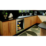 KitchenAid 24" 5.2 Cu. Ft. Black Cabinet with Stainless Steel Doors Undercounter Refrigerator - KURL324SSB