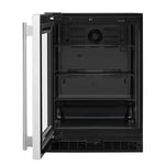 KitchenAid 24" 5.2 Cu. Ft. Black Cabinet with Stainless Steel Doors Undercounter Refrigerator - KURL324SSB