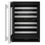 KitchenAid 24" 5.0 Cu. Ft. Black Cabinet with Stainless Steel Doors Undercounter Refrigerator - KUWL324SSB