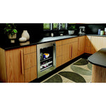 KitchenAid 24" 5.0 Cu. Ft. Black Cabinet with Stainless Steel Doors Undercounter Refrigerator - KUBL524SSB