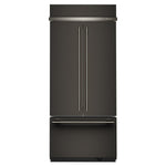 KitchenAid 36" 20.8 Cu. Ft. Black Ore Built-In French Door Refrigerator - KBFN536SBE