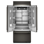 KitchenAid 36" 20.8 Cu. Ft. Black Ore Built-In French Door Refrigerator - KBFN536SBE