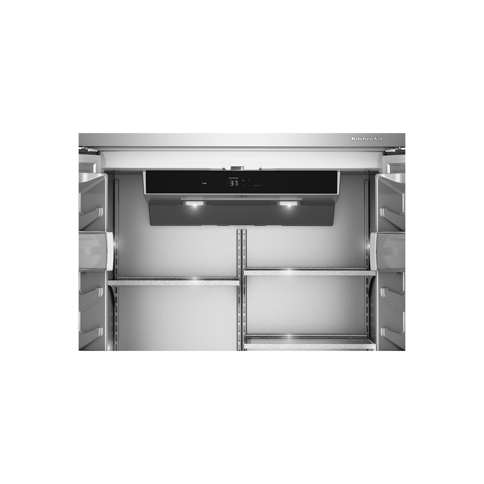 KitchenAid 36" 20.8 Cu. Ft. Black Ore Built-In French Door Refrigerator - KBFN536SBE