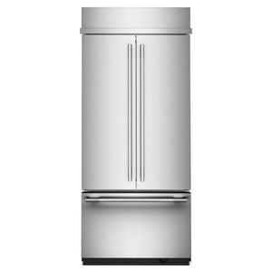 KitchenAid Réfrigérateur 20,8 pi³ encastré de 36po avec porte à deux battants acier inoxydable PrintShield™ – KBFN536SPS