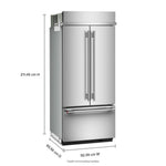 KitchenAid 36" 20.8 Cu. Ft. PrintShield Stainless Steel Built-In French Door Refrigerator - KBFN536SPS