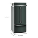 KitchenAid 36" 20.8 Cu. Ft. Juniper Built-In French Door Refrigerator - KBFN536SJP