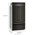 KitchenAid 42" 24.0 Cu. Ft. Black Ore Built-In French Door Refrigerator - KBFN542SBE