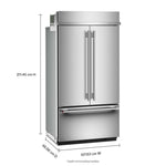 KitchenAid 42" 24.2 Cu. Ft. PrintShield Stainless Steel Built-In French Door Refrigerator - KBFN542SPS