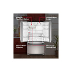 KitchenAid 36" 20.0 Cu. Ft. PrintShield Stainless Steel Counter-Depth French Door Refrigerator - KRFC136SPS