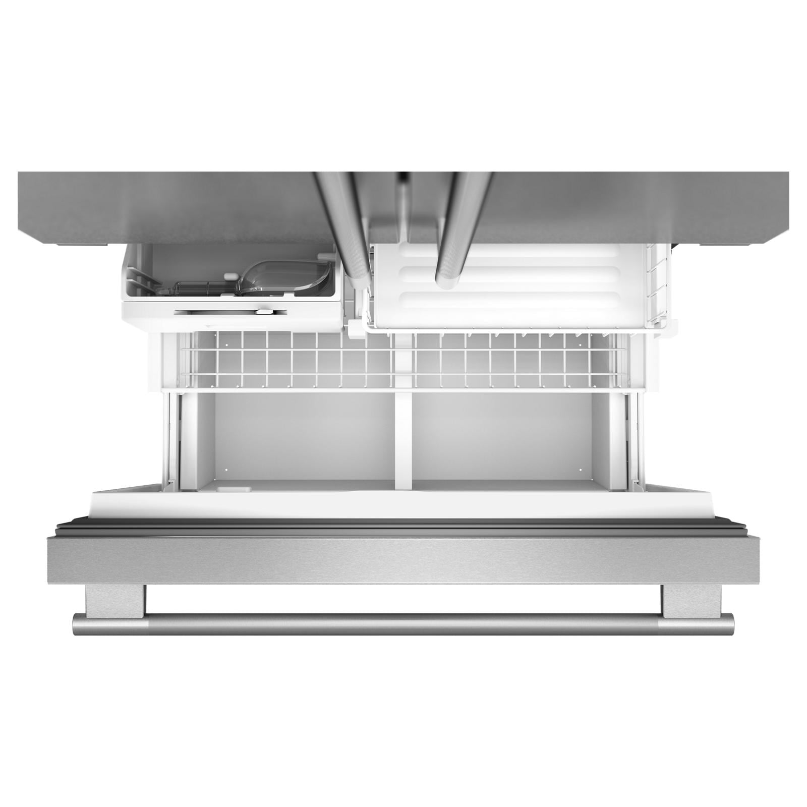 KitchenAid 36" 22.0 Cu. Ft. PrintShield Stainless Steel Counter-Depth French Door Refrigerator - KRFC136TPS