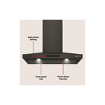 KitchenAid® Black Ore 36" 400 CFM Wall-Mount Canopy Hood - KVWC736SBE