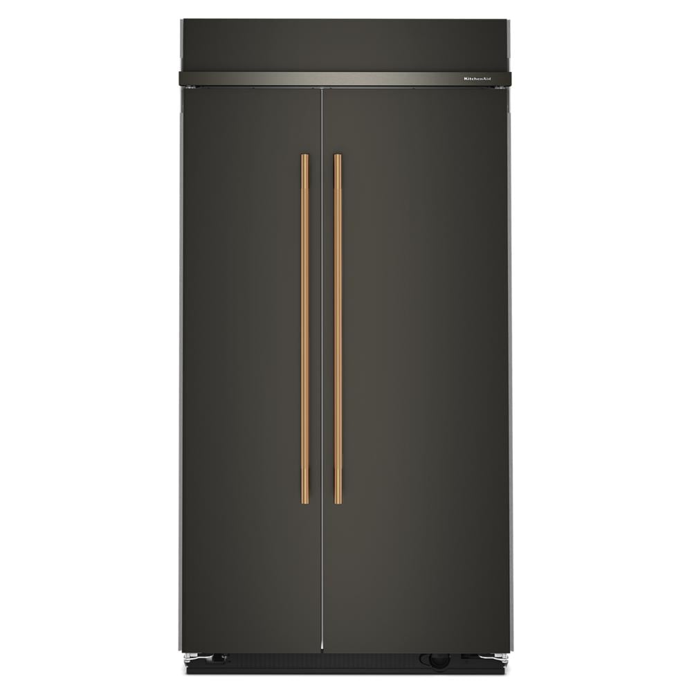 KitchenAid 42" 25.5 Cu. Ft. Black Ore Built-In Side-by-Side Refrigerator - KBSN742SBE