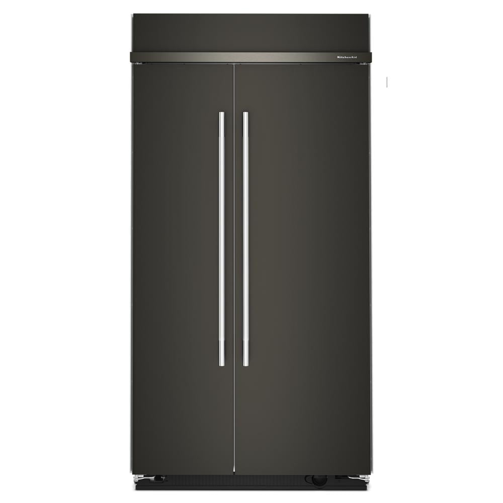 KitchenAid 42" 25.5 Cu. Ft. Black Ore Built-In Side-by-Side Refrigerator - KBSN742SBE