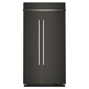 KitchenAid Réfrigérateur 25,5 pi³ encastré de 42po côte-à-côte minerai noir – KBSN742SBE