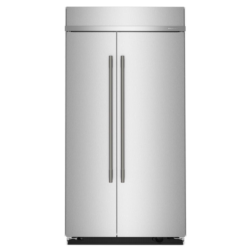 KitchenAid 42" 26.0 Cu. Ft. PrintShield Stainless Steel Built-In Side-by-Side Refrigerator - KBSN742SPS