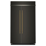 KitchenAid 48" 30.0 Cu. Ft. Black Ore Built-In Side-by-Side Refrigerator - KBSN748SBE