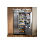 KitchenAid 48" 30.0 Cu. Ft. Black Ore Built-In Side-by-Side Refrigerator - KBSN748SBE