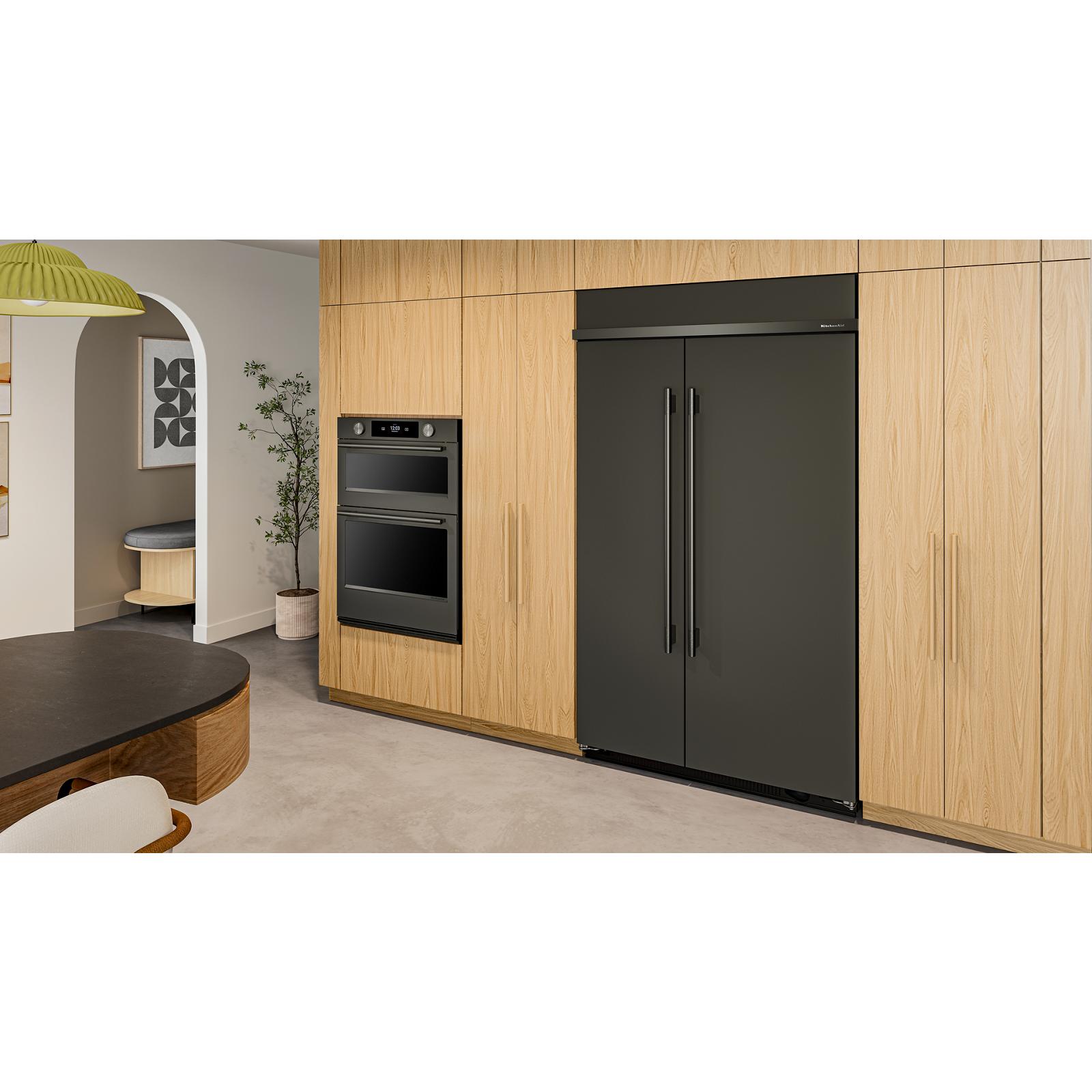 KitchenAid 48" 30.0 Cu. Ft. Black Ore Built-In Side-by-Side Refrigerator - KBSN748SBE
