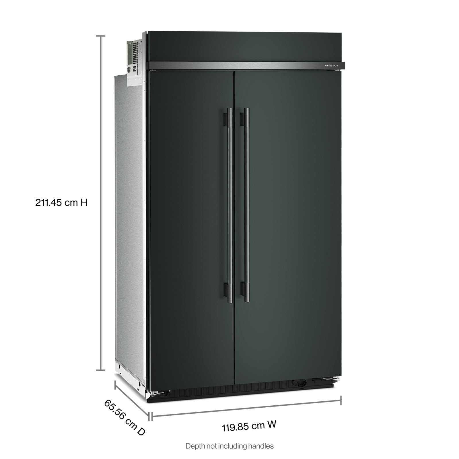 KitchenAid 48" 30.0 Cu. Ft. Juniper Built-In Side-by-Side Refrigerator - KBSN748SJP